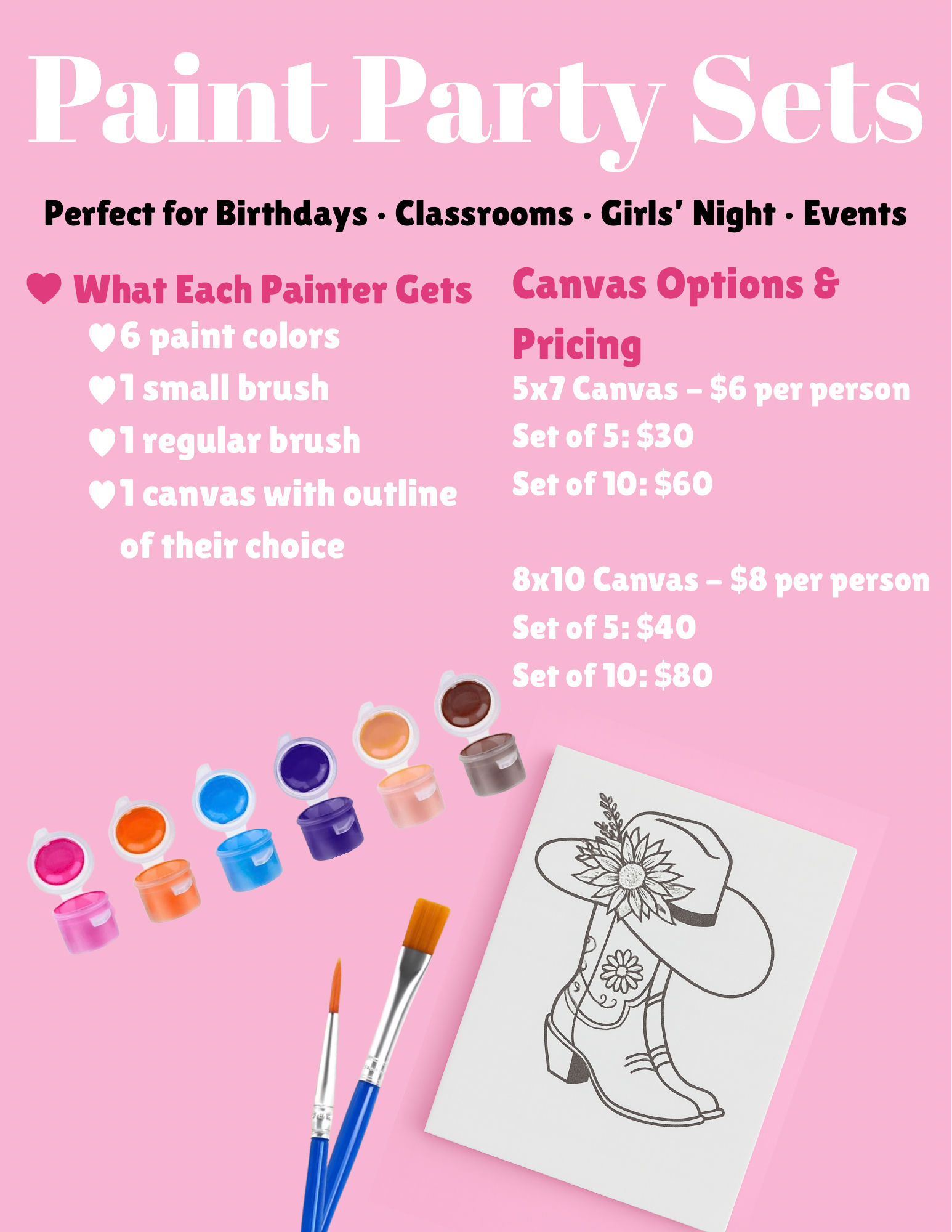 Paint Party Sets