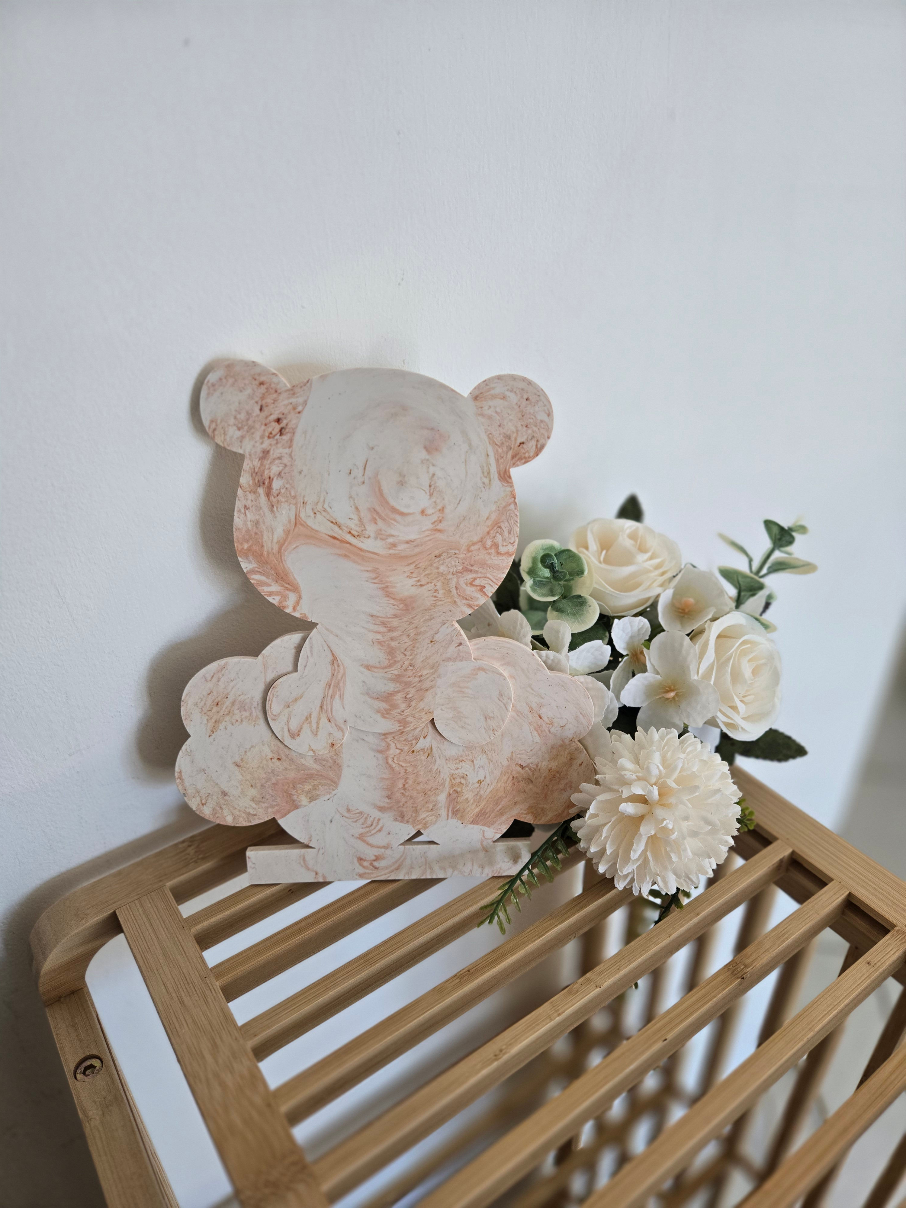 Ourson personnalisable en Jesmonite