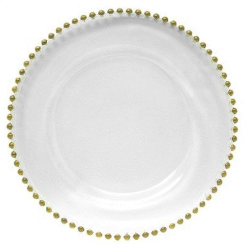 Charger Plate Gold Beaded 11"/302mm