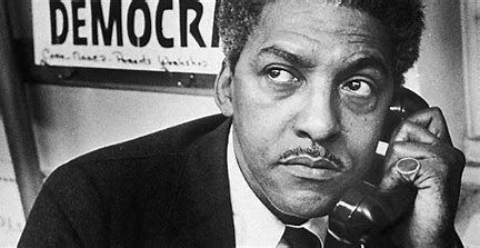 Bayard Rustin on the phone