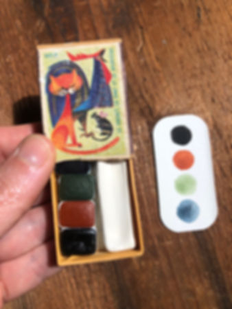 Mini palette chat et coq