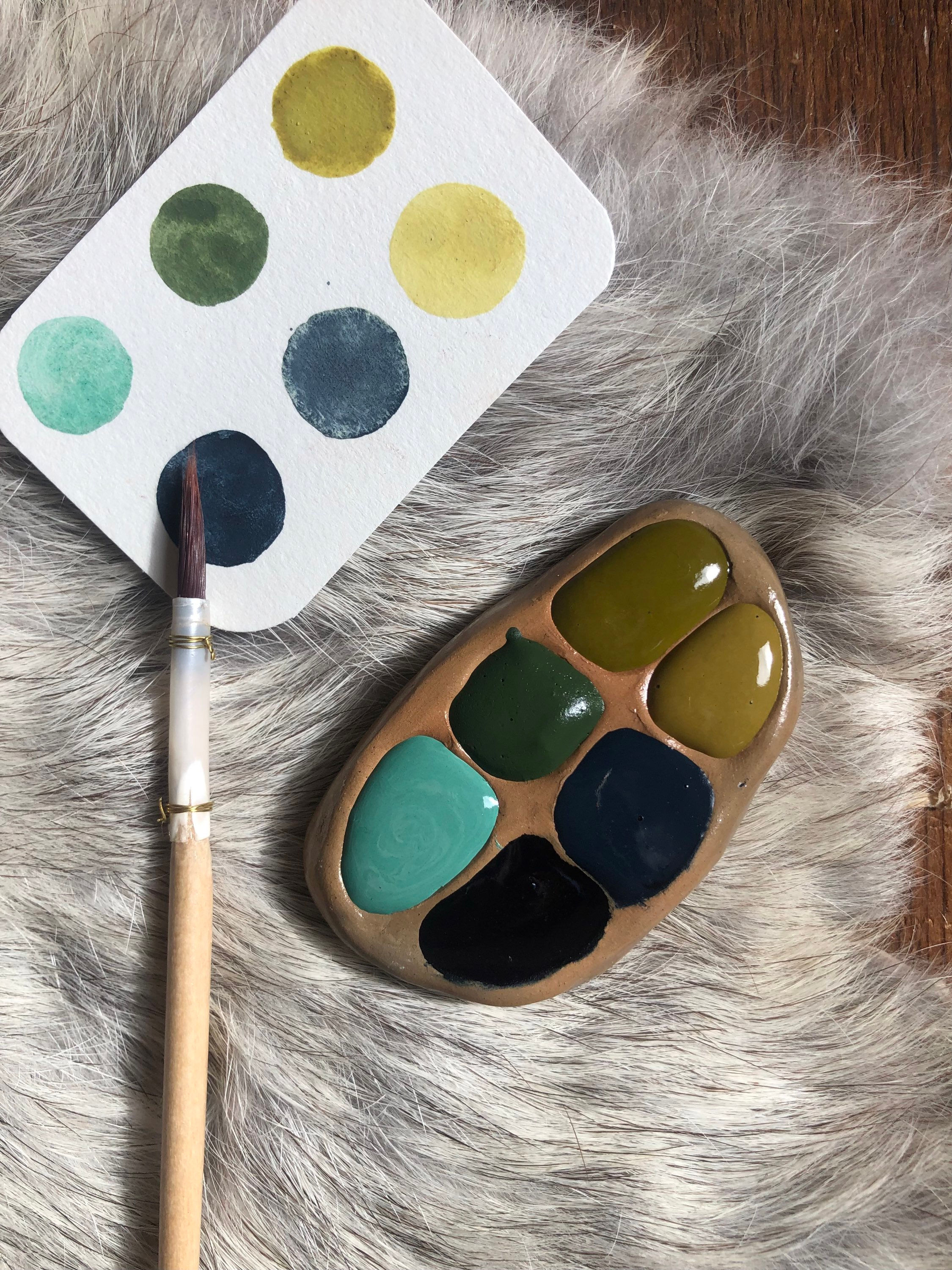 Palette d’argile brute Verts