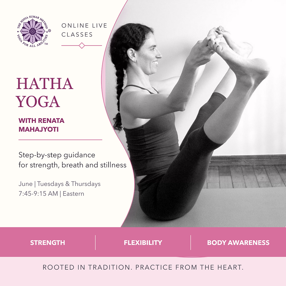 Hatha Yoga Classes with Renata MahaJyoti June 2026