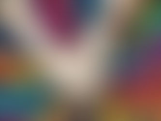 Two hands clasping among a rainbow swirl
