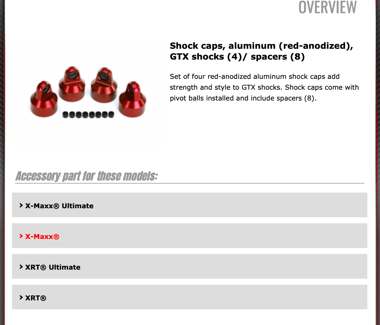 Shock Caps, Aluminum, RED