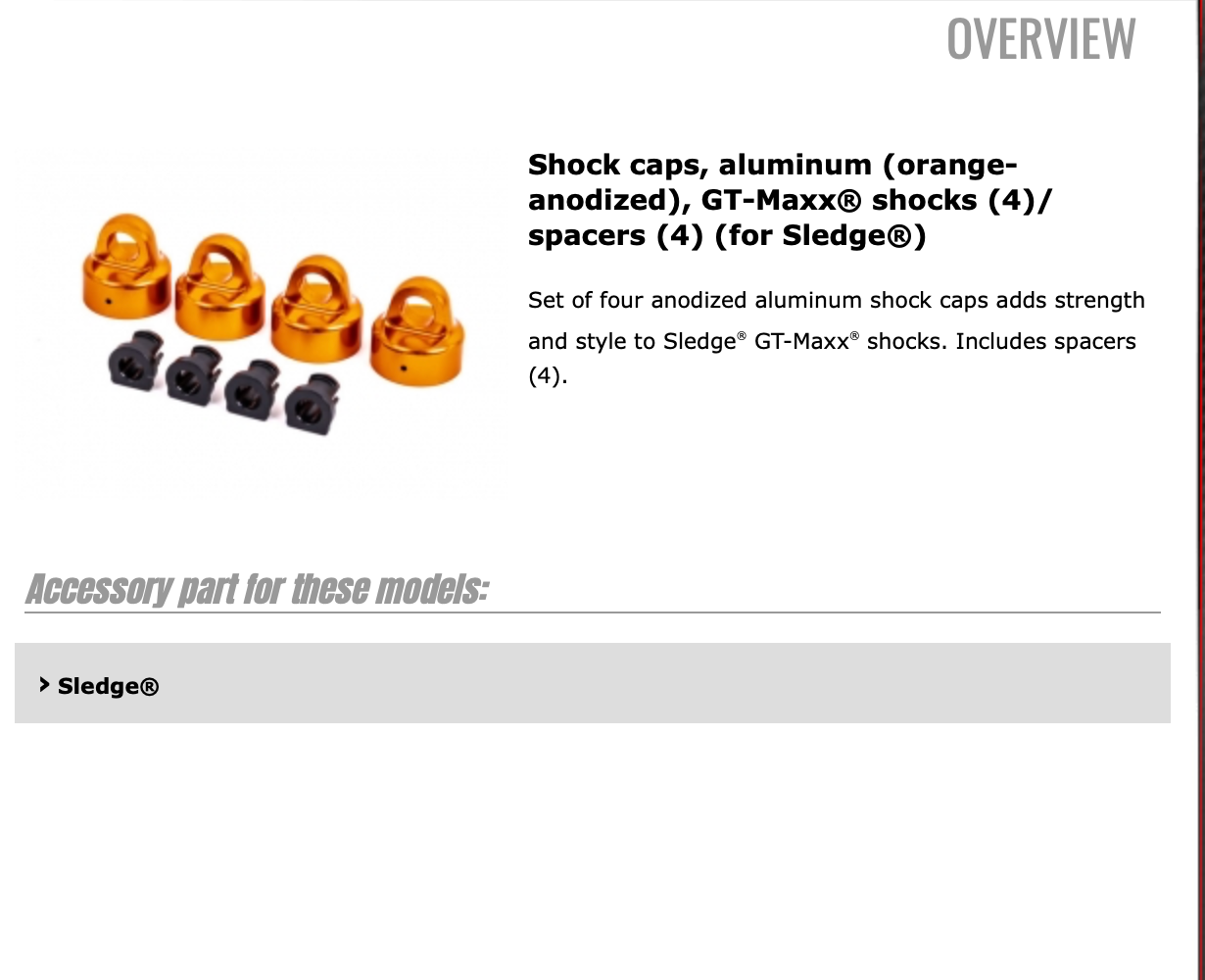 Shock Caps, Aluminum ( Orange)