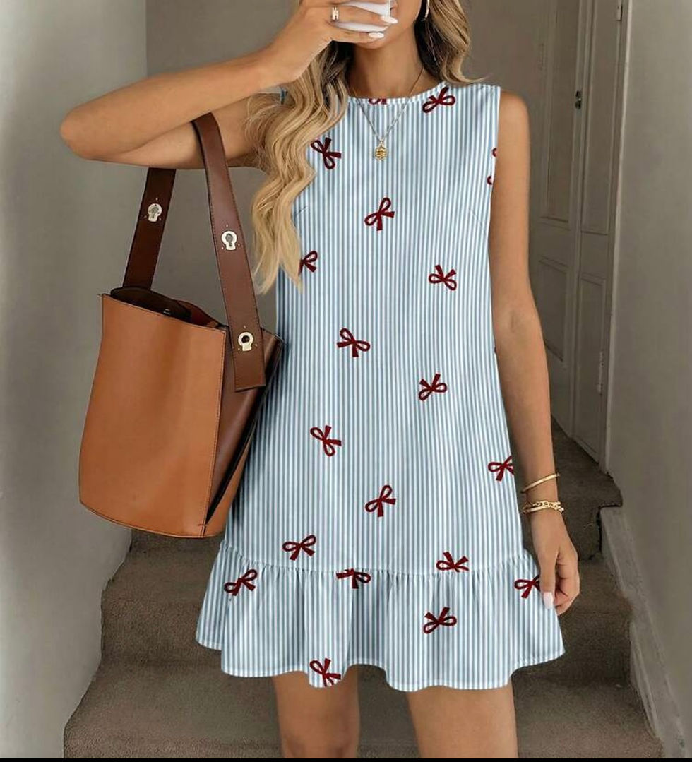 Miniatura: Vestido Azul con Lazos 001