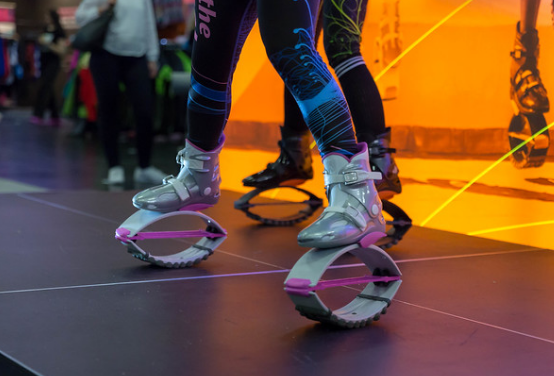 Thumbnail: Kangoo Jumps KJ XR3/PRO Silver/White/Pink Rebound Shoes