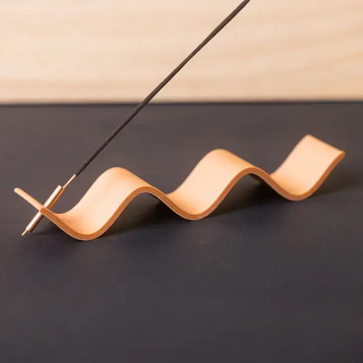 Porte-encens curly - terre cuite