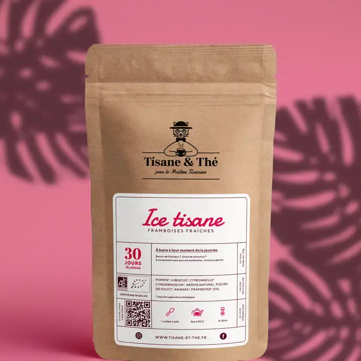 Ice Tisane - framboises fraîches - Bio