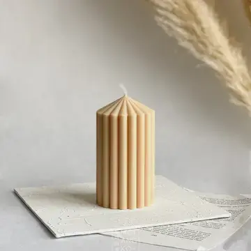 Bougie cylindrique - big  - café au lait