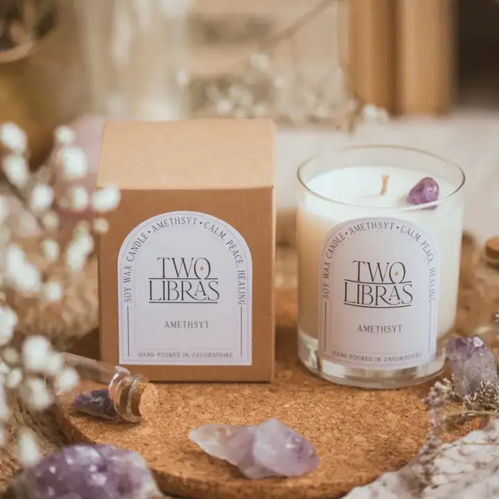Bougie d'intention - améthyste