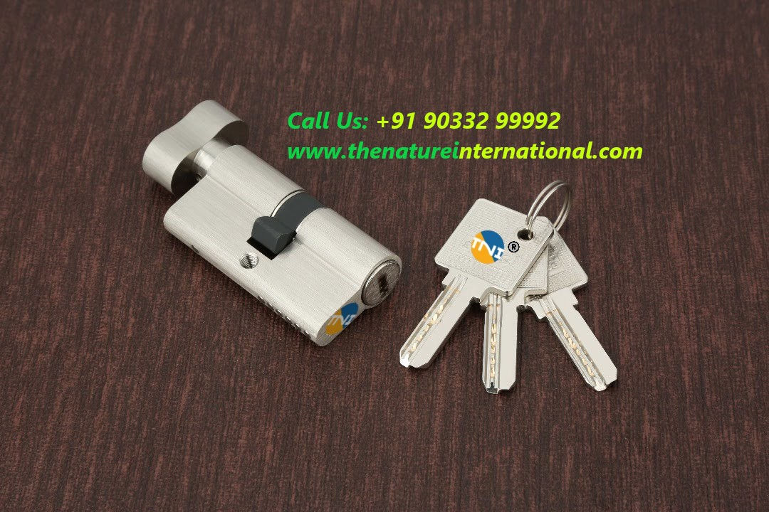 Brass Cylinder Lock | Euro Profile Cylinder Lock | One side key one side knob type | TNI