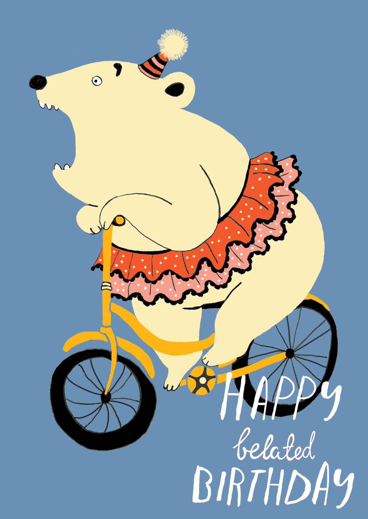Happy Belated Birthday Greeting Card
