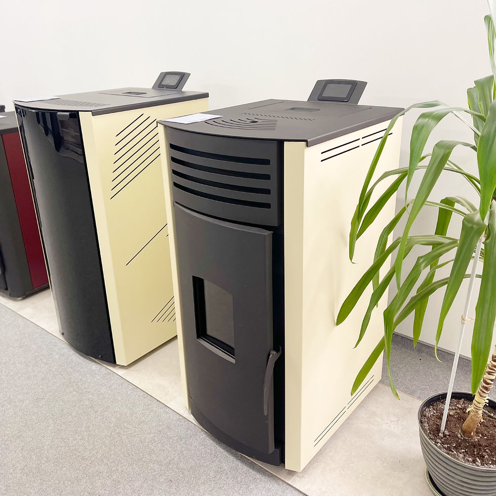 Granulinės krosnelės su vandens kontūru Mareli Onyx Hydro