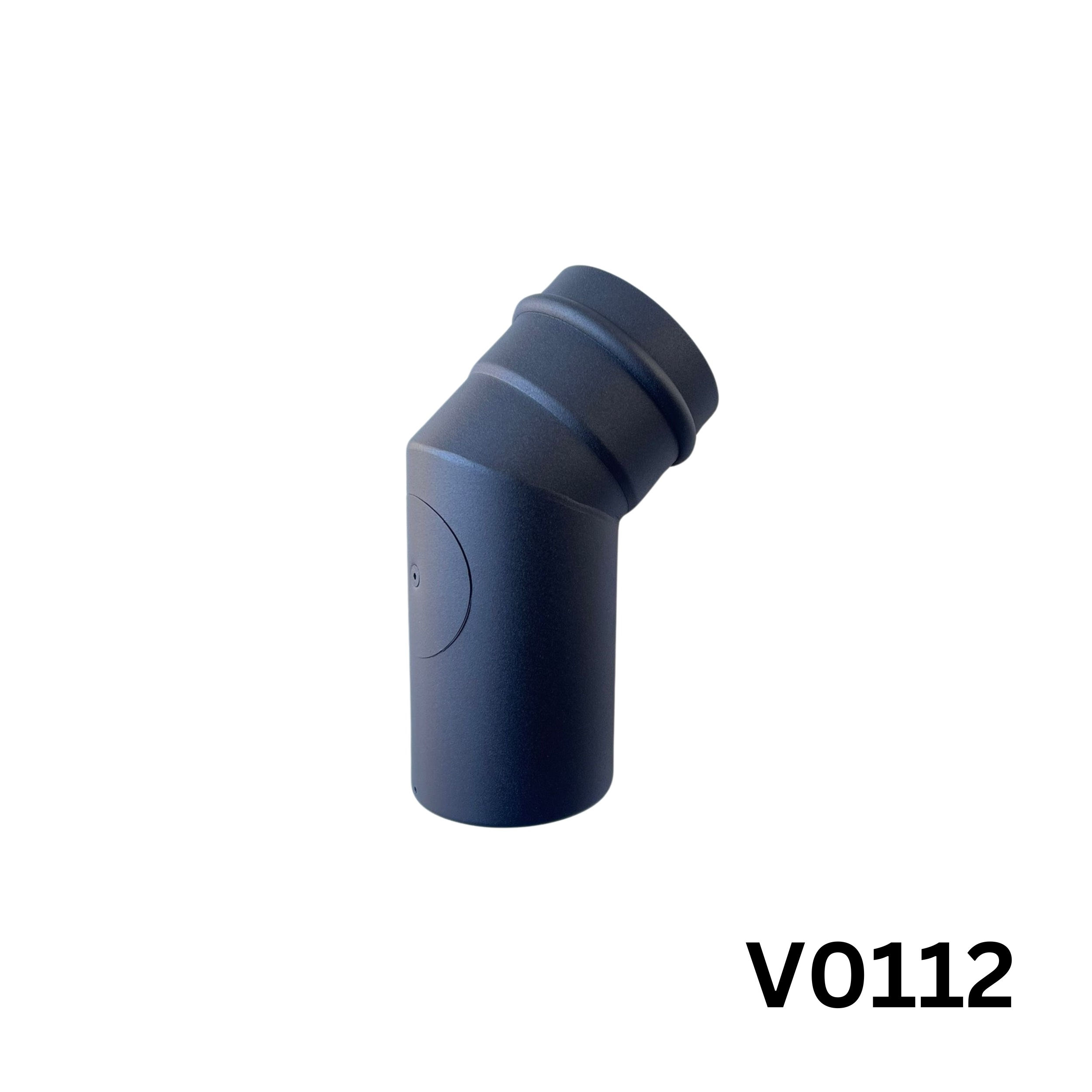 Kamino alkūnė su pravala, d100/45 1.2 mm dažyta V0112