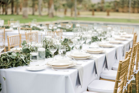 wedding reception table setting