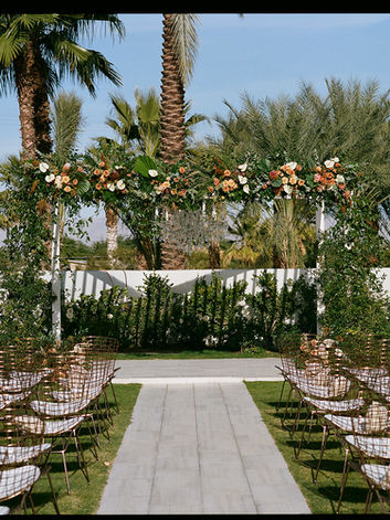 Wedding ceremony setup at The Emerson Estate