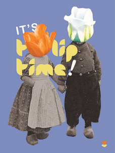 tulip time festival poster blue