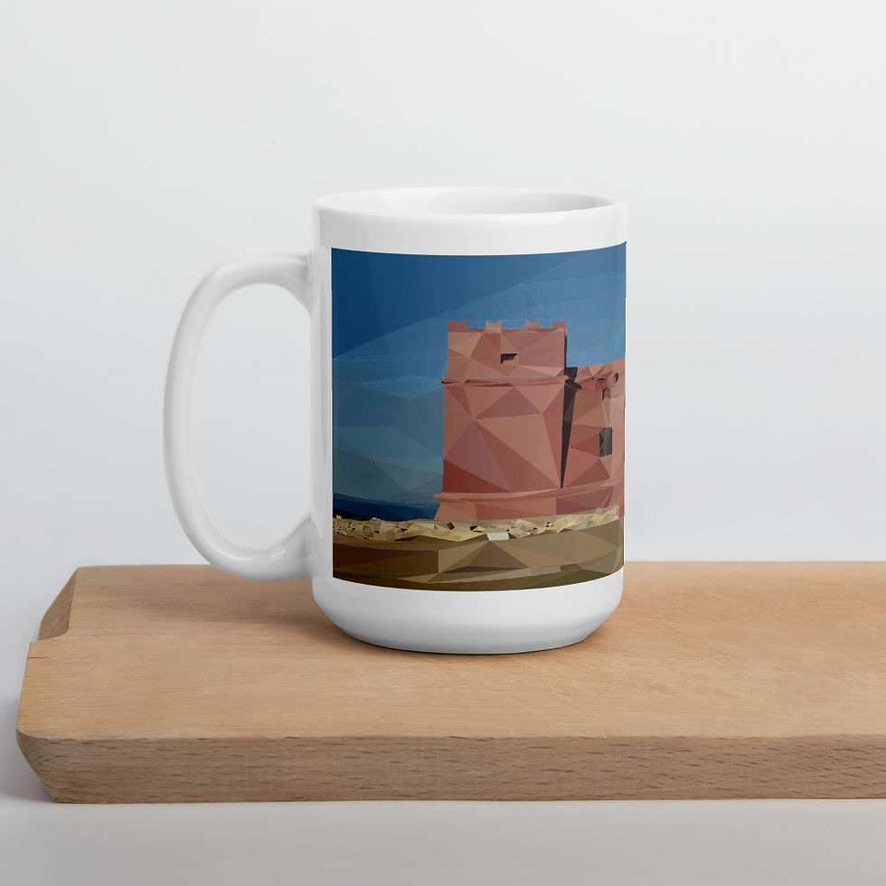 Miniatura: Malta Poly-Art Red Tower Glossy Mug