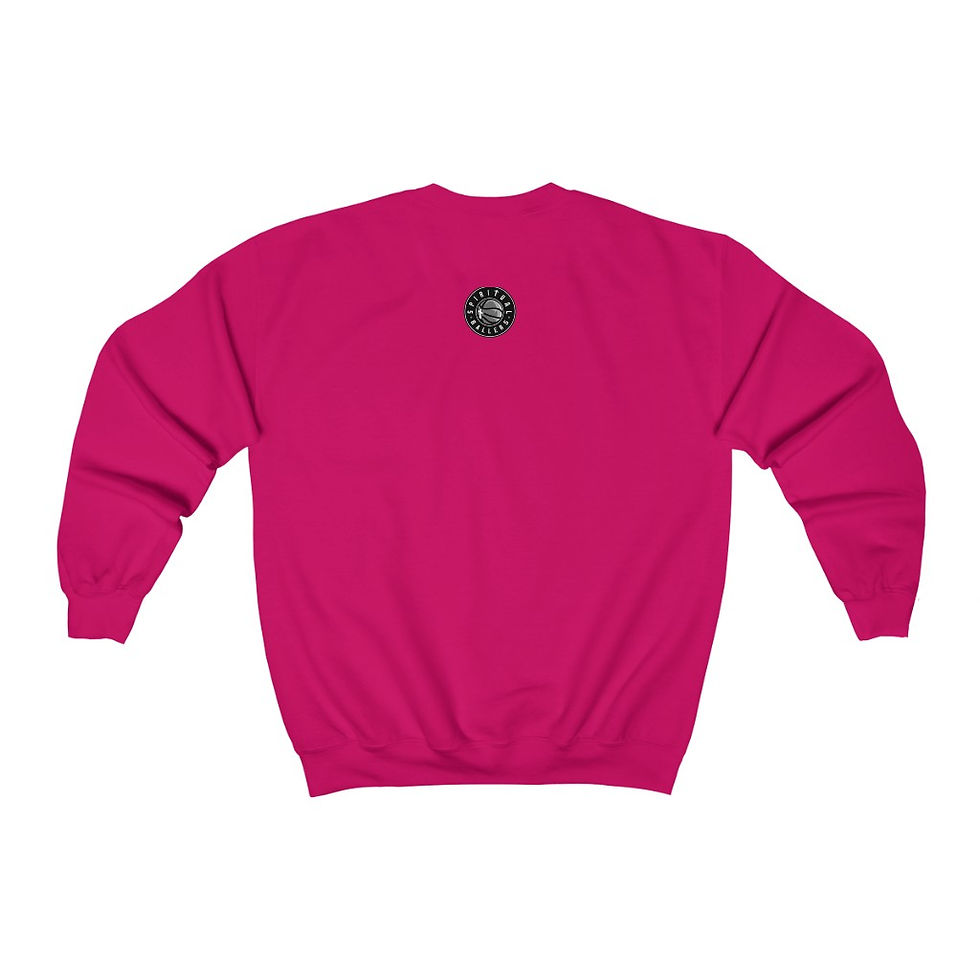 Thumbnail: Spiritual Ballers™ Script-Cross Crewneck Sweatshirt(Black/White)