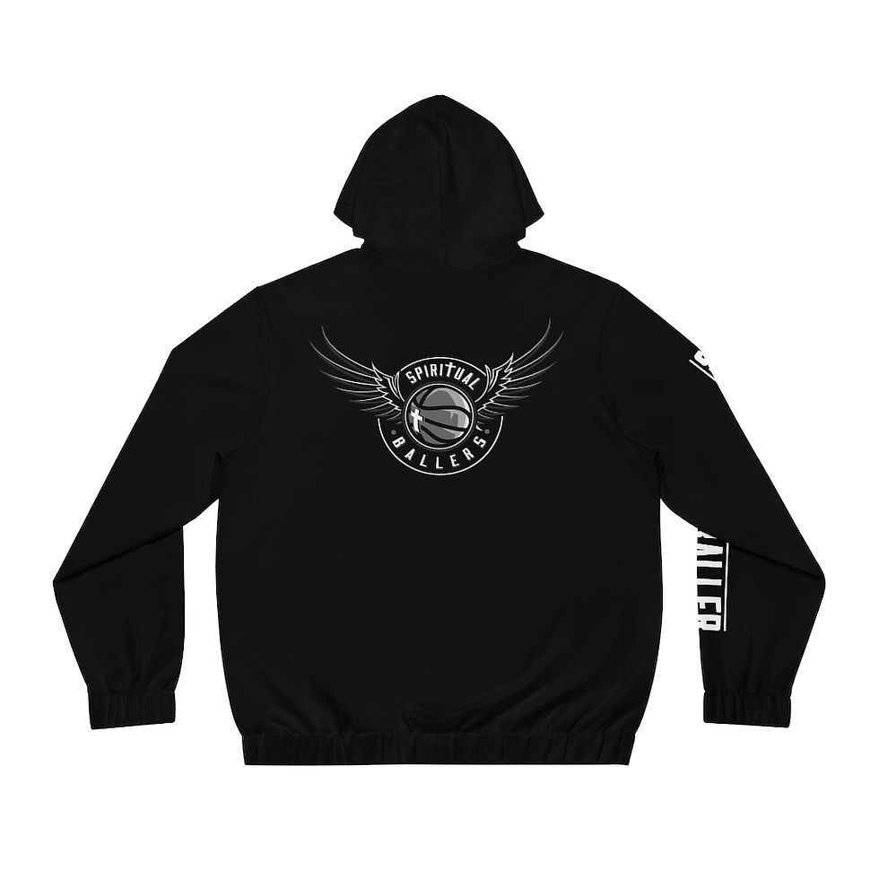 Thumbnail: Spiritual Ballers™ Hood of Honor Men's Full-Zip Hoodie
