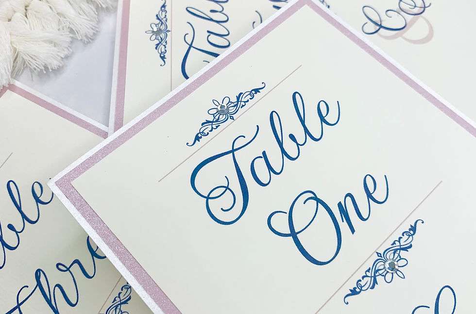 Table Numbers Wedding