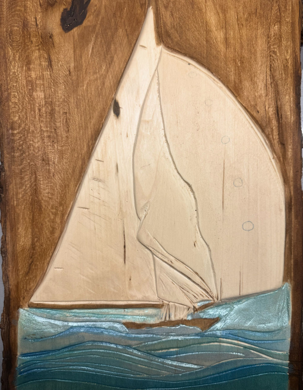 Thumbnail: Low-relief Sailboat Carving