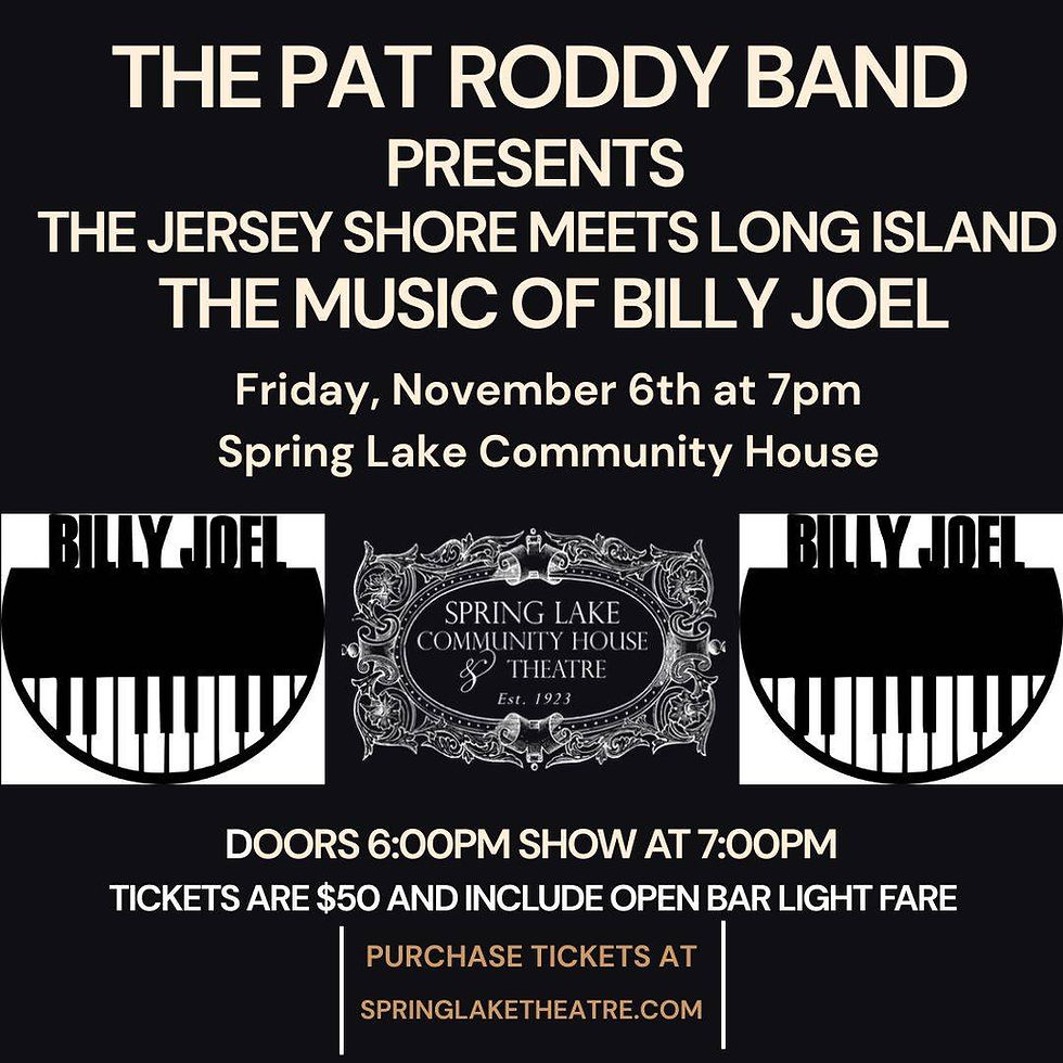 Billy Joel Tribute: Pat Roddy Band Concert Series
