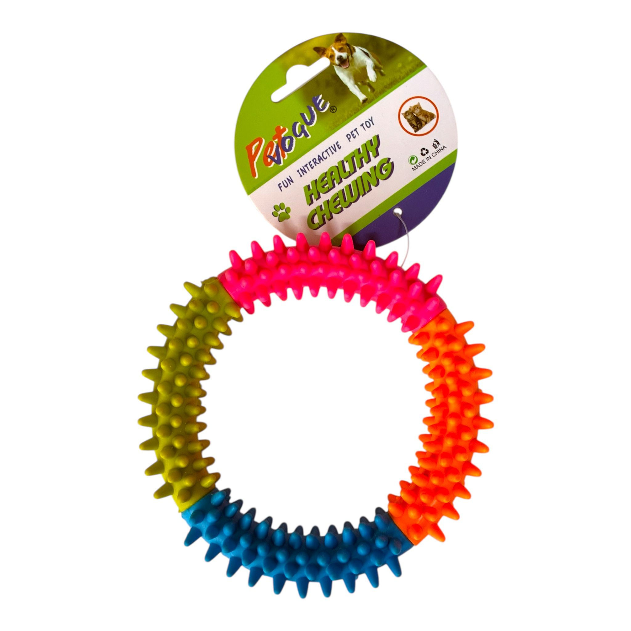 Gökkuşağı Renkli Köpek Diş Kaşıma Oyuncağı