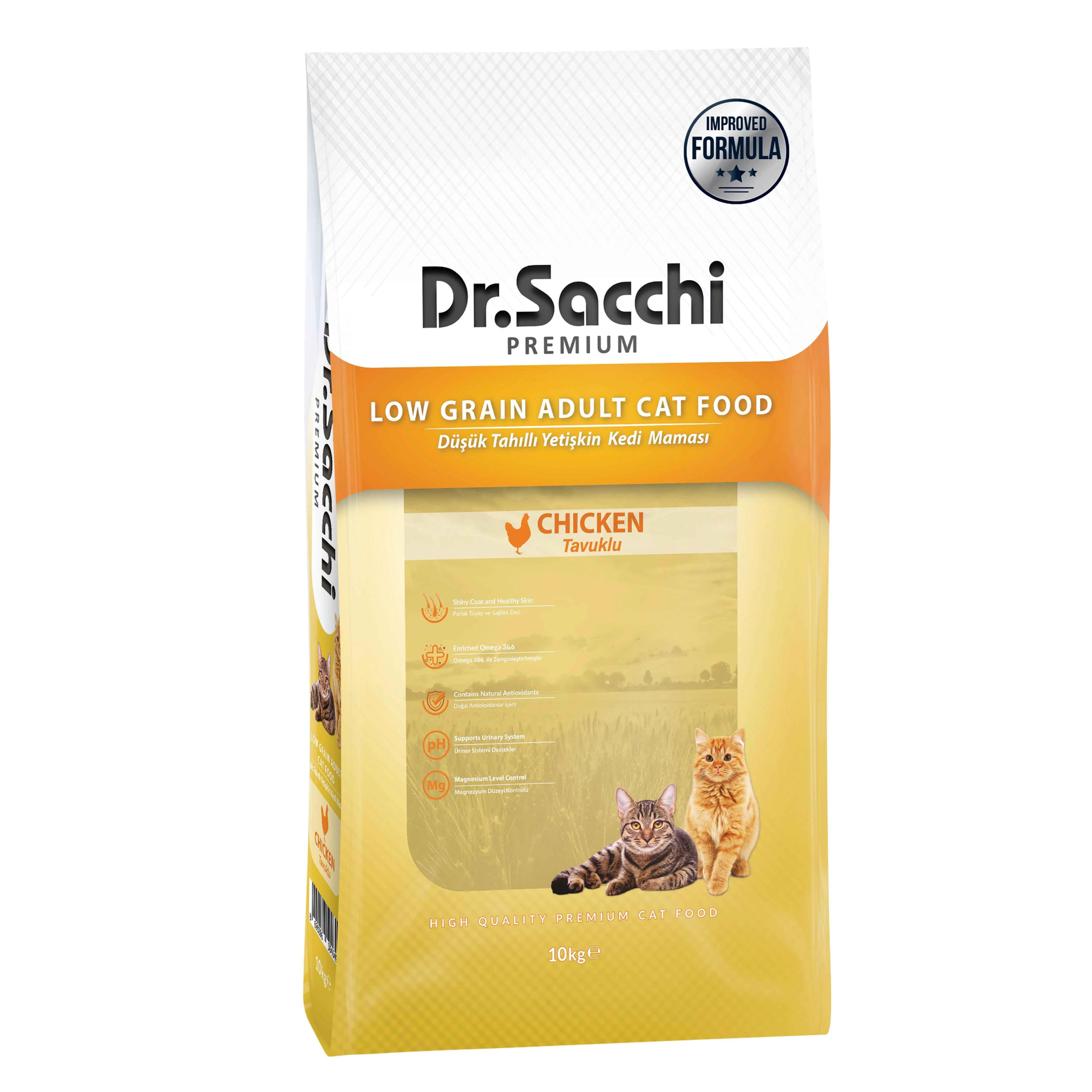 Dr Sacchi Tavuklu Yetişkin Kedi Maması 10 Kg