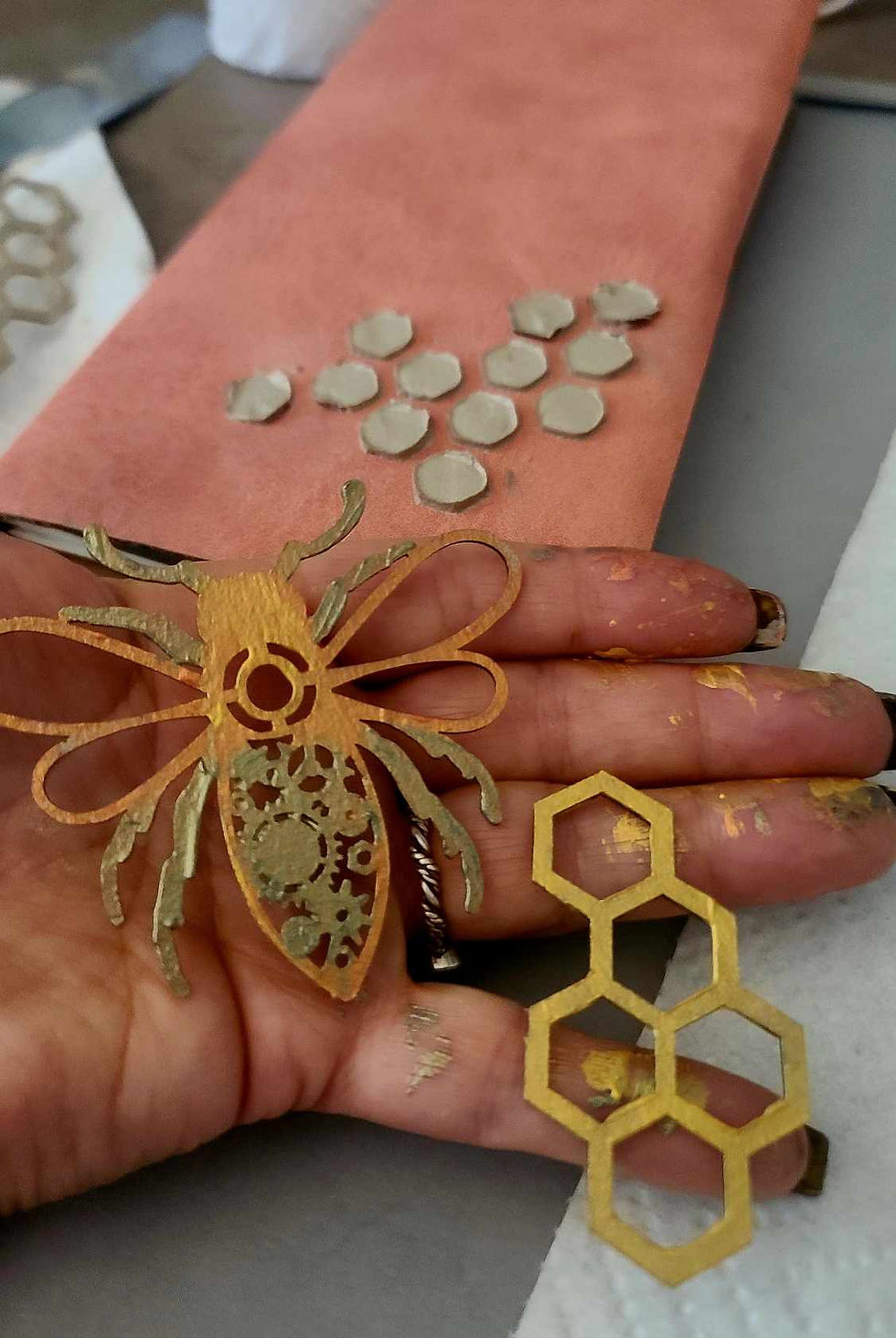 Gussy Up your Plain Jane Journal using Shimmering Acrylics and