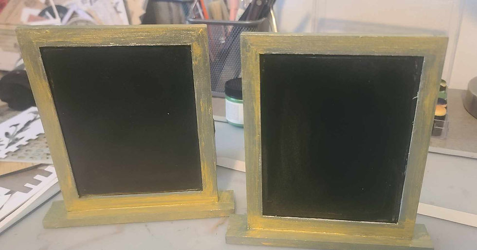 Shimmering Matte Acrylic Paints Vintage Patina and Bright Gold