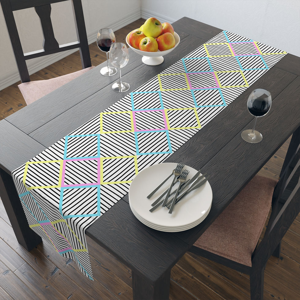 Miniaturbild: ZEBRA by Kalie - Table Runner (Cotton, Poly), Stripes, Colorful, Minimal