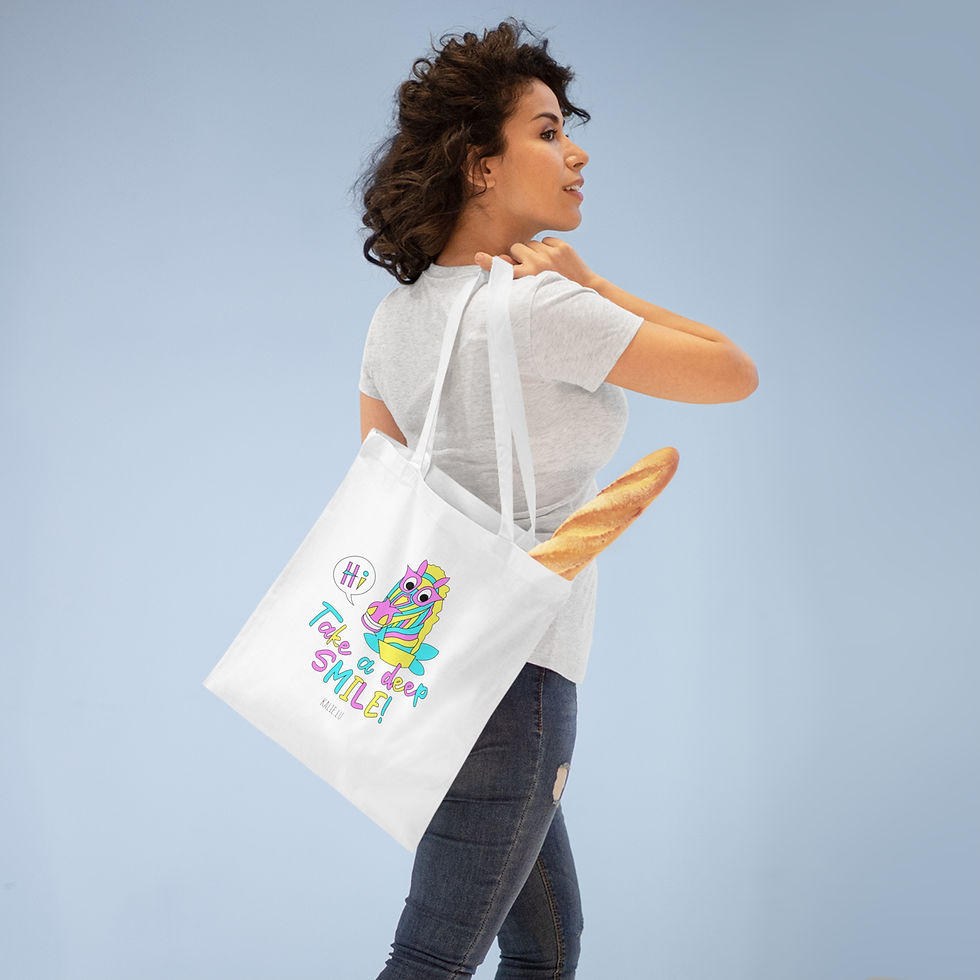 Miniaturbild: ZEBRA by Kalie - Zebra, Animals, Bag, Colorful, Playful Bag, Kids Bag, Tote Bag