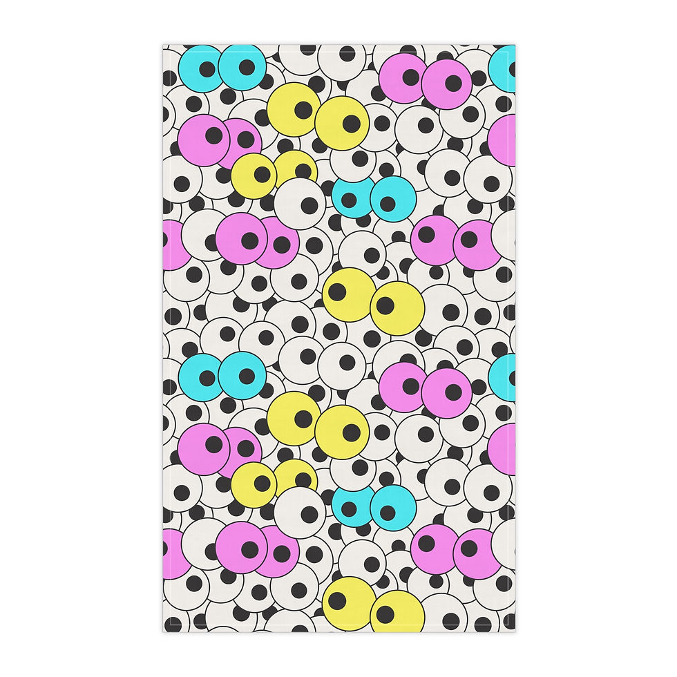 Thumbnail: EYES by Kalie - Tea Towels (cotton, poly), Kitchen Towel, Colorful, Illustration