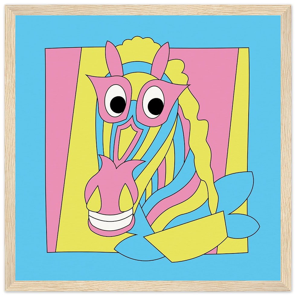 Thumbnail: ZEBRA by Kalie - Museum-Quality Matte Paper Wooden Framed Poster