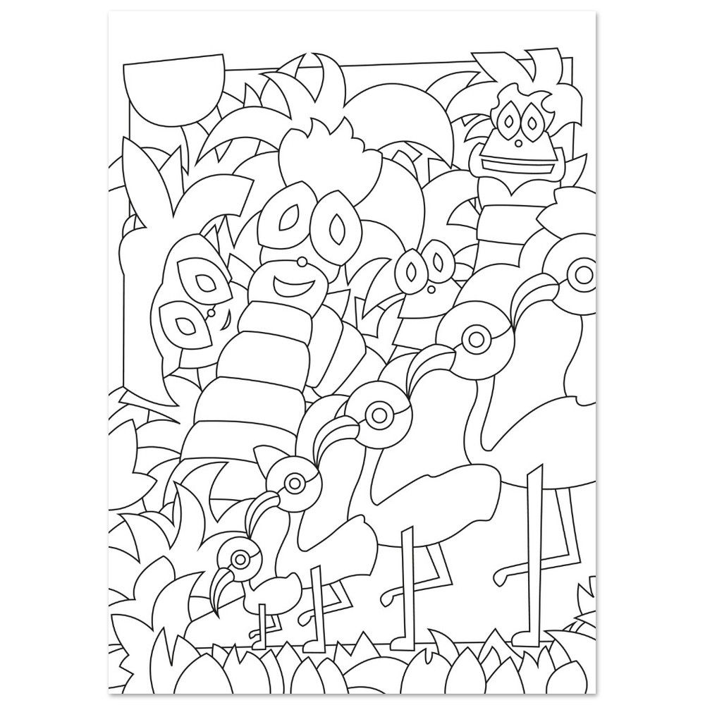 JUNGLE for Coloring - by Kalie - for colouring - Classic Matte Paper Poster