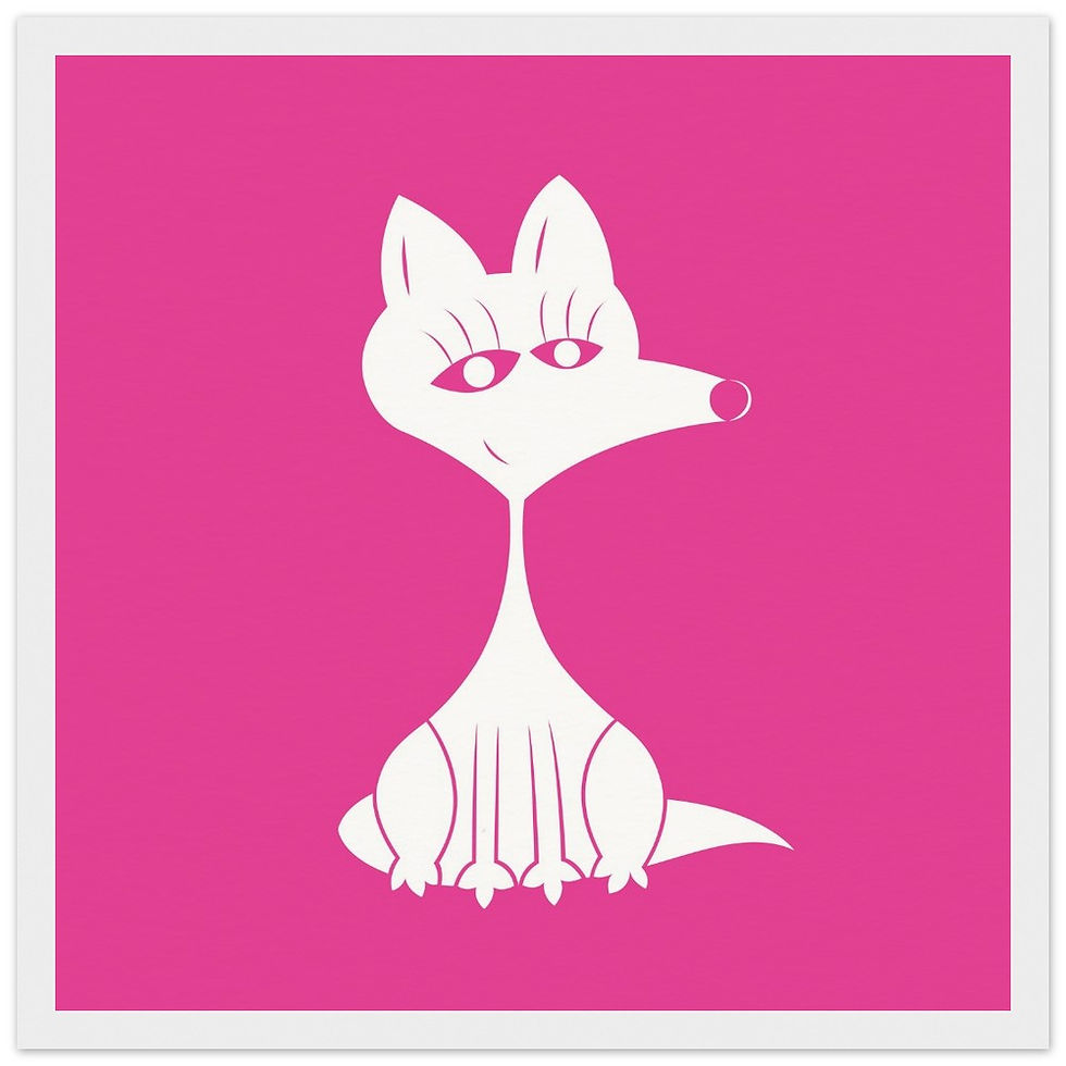 FOX by Kalie - Museum-Quality Matte Paper Wooden Framed Poster