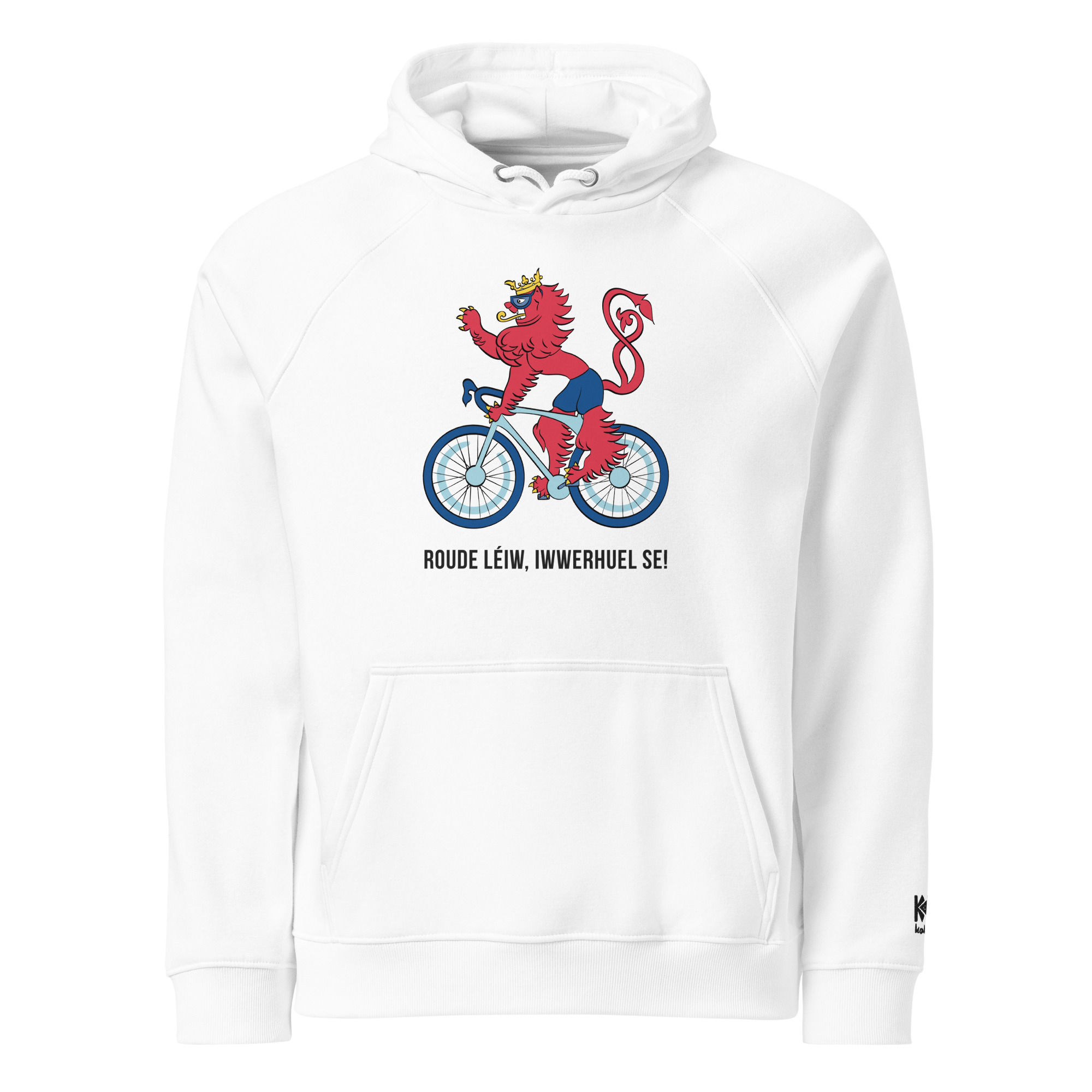 Roude Léiw by Kalie - Unisex eco raglan hoodie