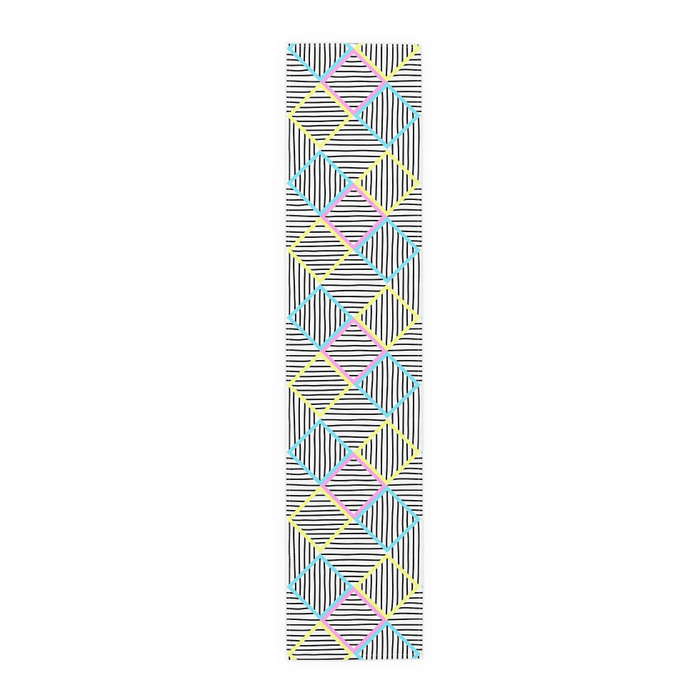 Miniaturbild: ZEBRA by Kalie - Table Runner (Cotton, Poly), Stripes, Colorful, Minimal