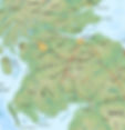 Old roads map of Scotland produced by Eric Gaba