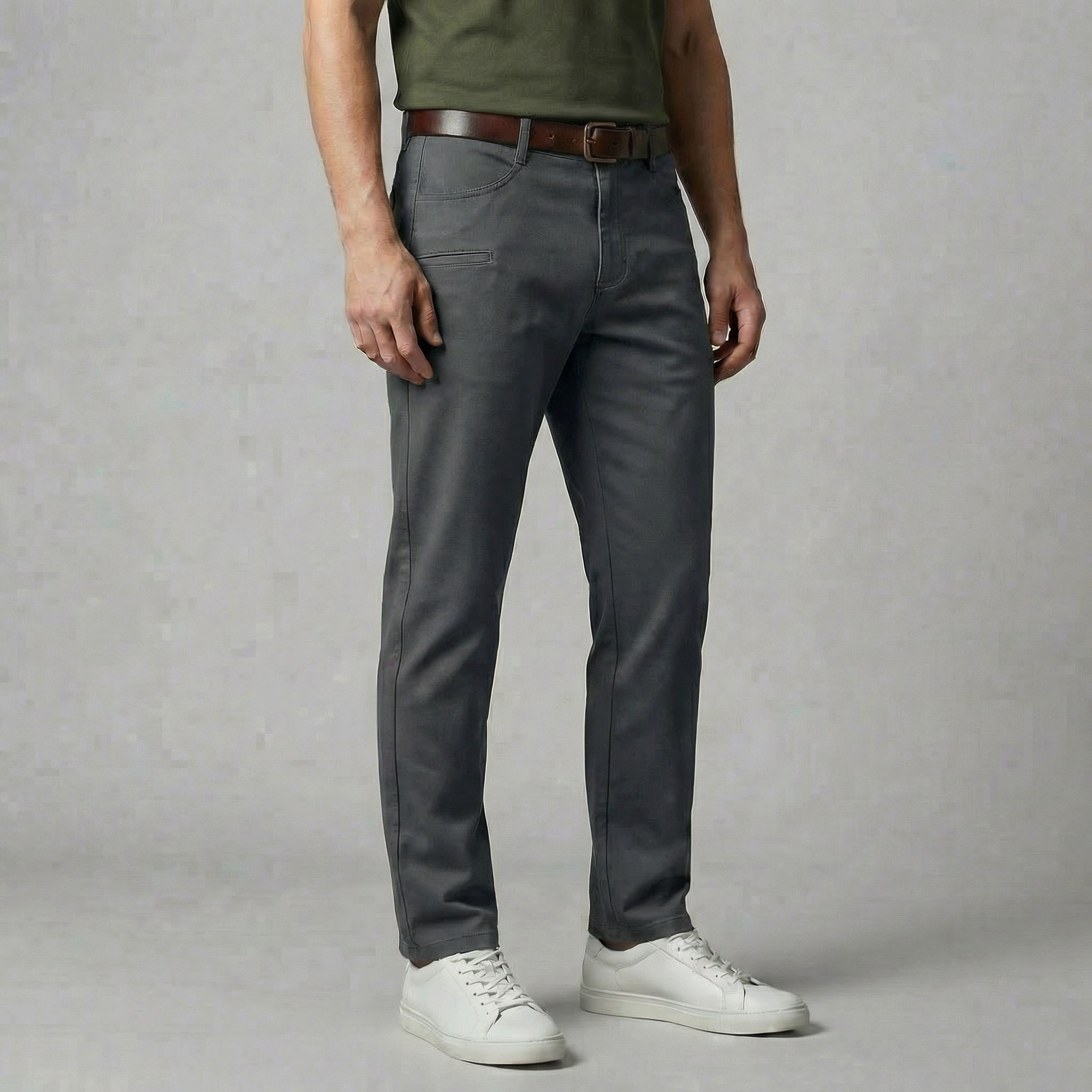 Crafted from premium cotton offers practical convenience for modern man's needs.