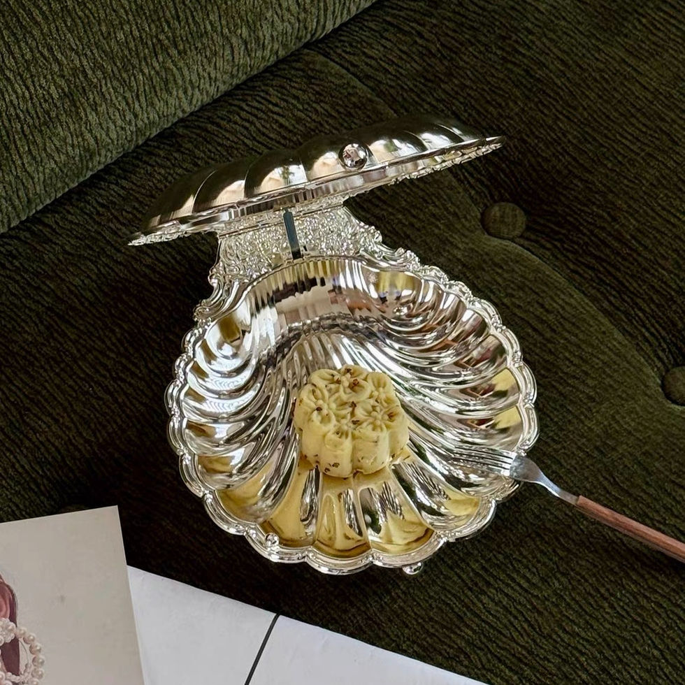 Flatlay Photo Prop , Silver Jewelry Tray, Jewelry Ring Dish , Candle Plate, Loveecru