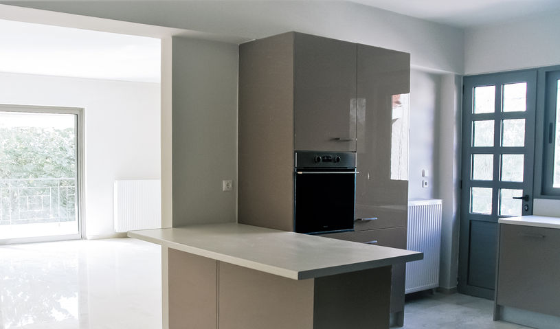 house renovation, home remodeling, open kitchen, kitchen renovation, Glyfada Athens, ανακαίνιση σπιτιού κουζίνα Γλυφάδα Αθήνα, οικονομικά πακέτα ανακαίνισης