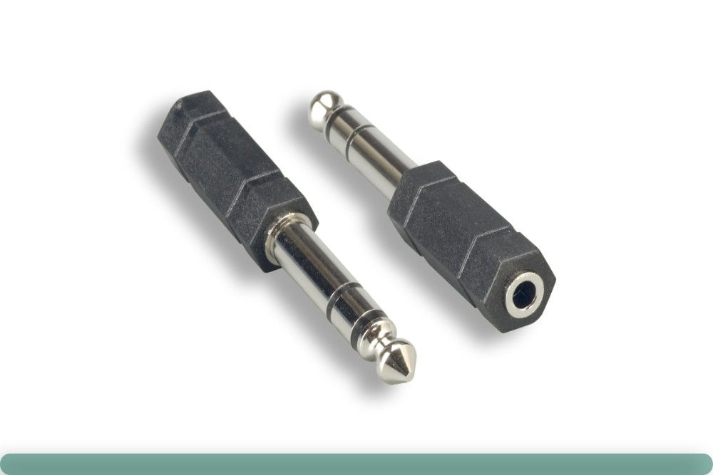 3.5mm Stereo F To 6.3mm (1/4") Stereo M Adapter