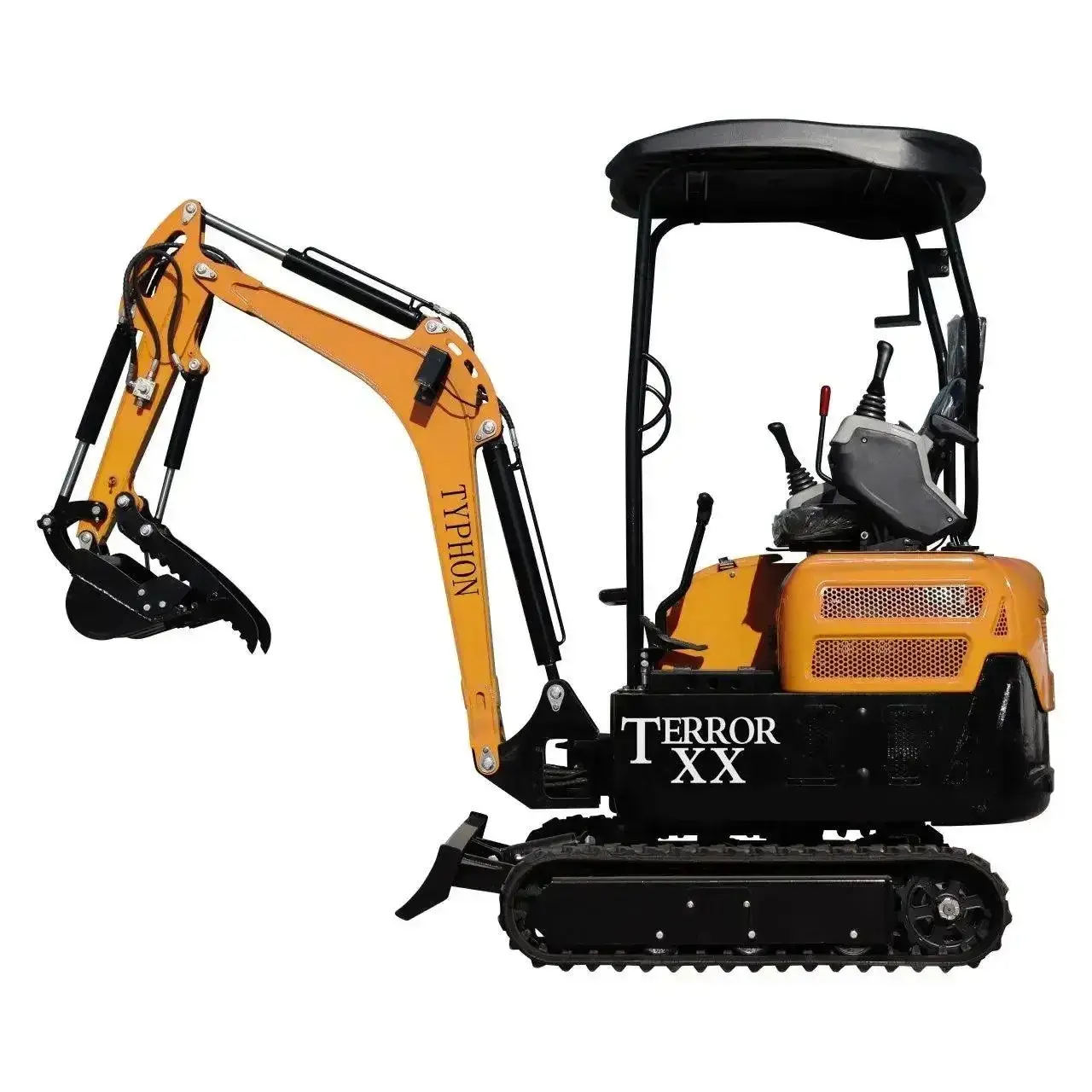 2025 4,000 lb TYPHON TERROR XX Mini Excavator Rubber Track with Kubota D902 Dies