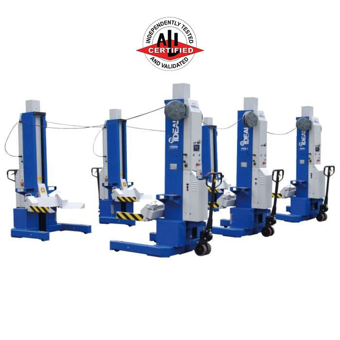 iDEAL MSC-18K-X-6108 Mobile Column Lift, Six Column Set, 108,000 lbs. ALI...