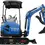 Thumbnail: 2025 3800 lb TYPHON TERROR XVII Mini Excavator Rubber Track with Kubota D902 Die