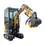 Thumbnail: AGT 13.5 HP B&S 1 Ton Mini Small Cab Excavator, With Hydraulic Thumb and Swing B